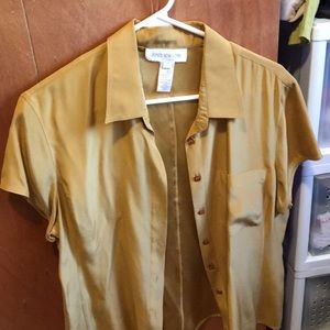 Jones New York Silk Button Down Top